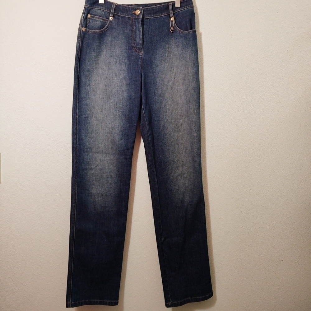 St. John Heart Pocket  Bootcut Denim Jeans 4